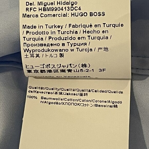 New Hugo Boss Dress Shirt Blue 16/41 NWT - Picture 8 of 10